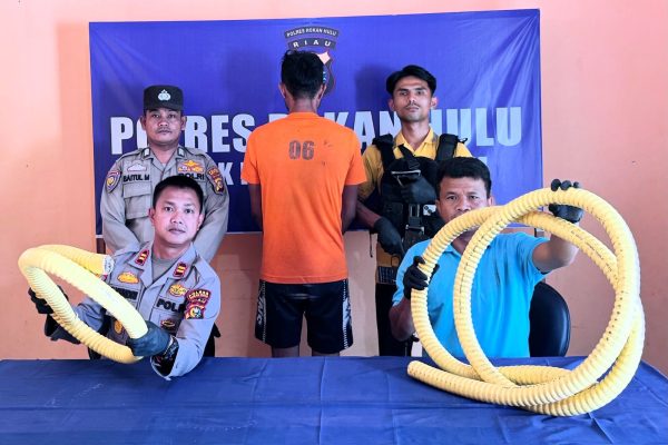 Curi Scondary Cable Milik PT. PHR, Pemuda di Jurong Diamankan Polsek Bonai Darussalam