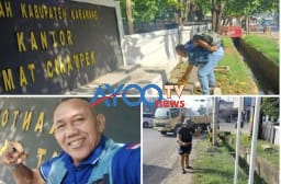 Satpol PP dan OB Kecamatan Kompak Percantik Lingkungan Kantor, Warga: Nyaman dan Rapih