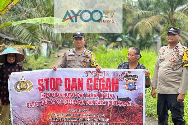Polsek Kuantan Hilir Laksanakan Giat Penyebaran Maklumat Kapolres Kuansing Terkait Larangan Aktivitas Pertambangan Tanpa Izin (PETI)