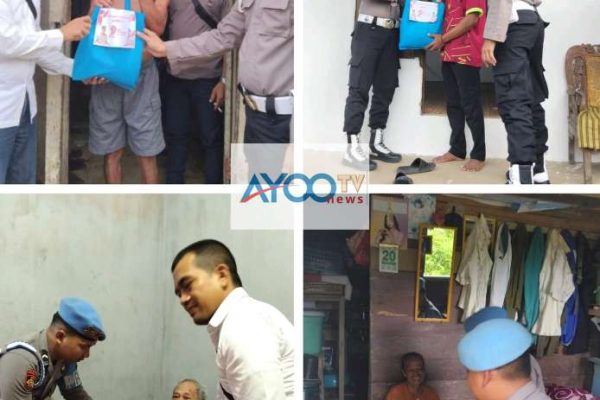 Kasi Propam Polres Melawi Beri Bantuan Kepada Masyarakat Yang Membutuhkan Dalam Rangka Menyabut HUT Bhayangkara ke-79