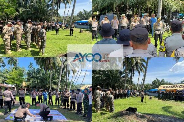 Kapolres Kuansing Pimpin Apel Pengamanan Pacu Jalur Rayon II di Hulu Kuantan