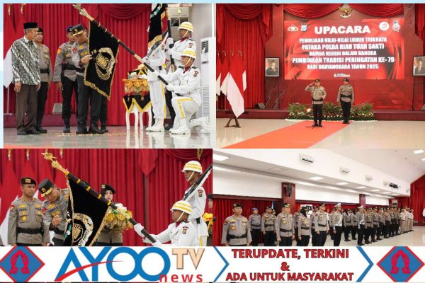 Upacara Pemuliaan Nilai-Nilai Luhur Tribrata dan Pencucian Pataka “Tuah Sakti Hamba Negeri” Polda Riau