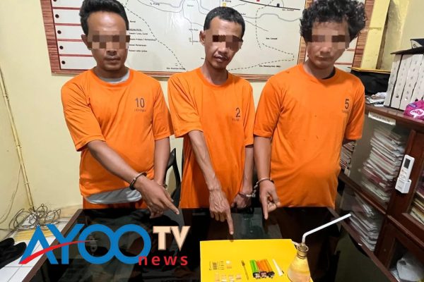 Tiga Pengguna Sabu Ditangkap di Kuantan hilir, semua Positif Methamphetamine