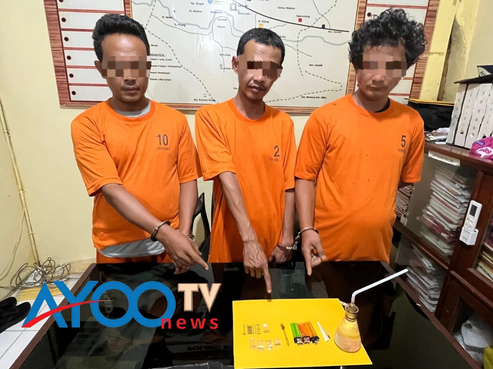 Tiga Pengguna Sabu Ditangkap di Kuantan hilir, semua Positif Methamphetamine