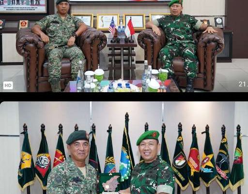Pangdam XII/Tpr Terima Lawatan Timbal Balas Panglima 1 Divisyen Malaysia