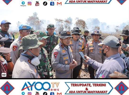Kolaborasi Polisi-TNI-BPBD Berjibaku Padamkan Karhutla di Rokan Hilir