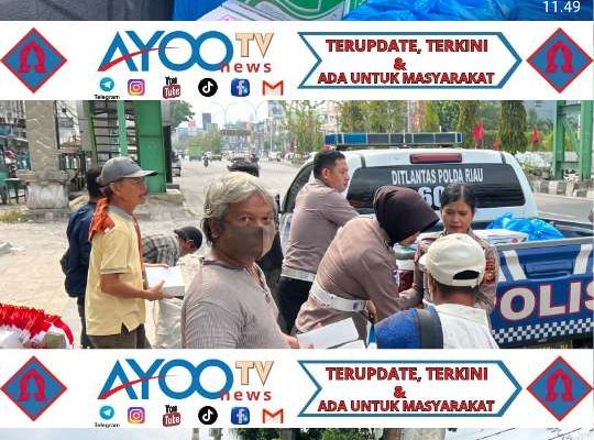 Hangatnya Jum’at Barokah: Polantas Riau Berbagi Rezeki dan Edukasi di Jam Makan Siang