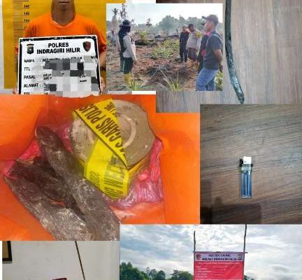 Polres Inhil Tangkap Pelaku Pembakaran Lahan di Gaung, 5 Hektare Lahan Gambut Terbakar