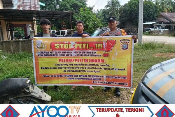 Polsek Kuantan Mudik Laksanakan Penyebaran Maklumat Kapolres Kuansing Terkait Larangan PETI