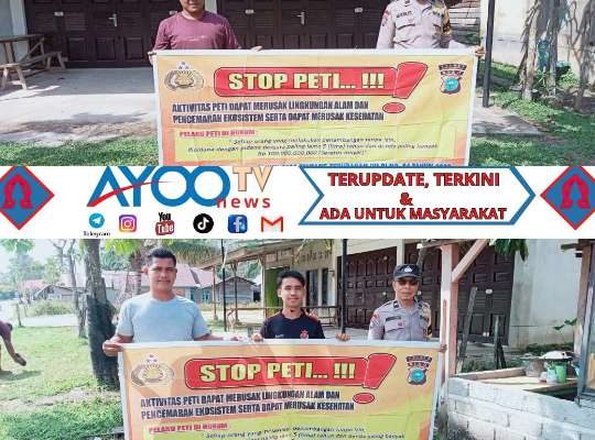 Polsek Pangean Sosialisasikan Larangan PETI, Kapolres Kuansing Ingatkan Warga untuk Jaga Kelestarian Alam