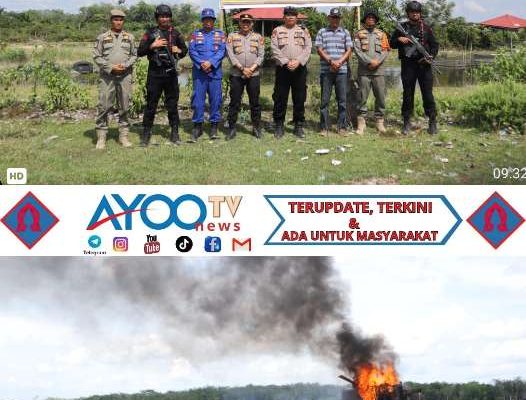 Operasi PETI Kuantan 2025 Hari Ke-5, Polres Kuansing dan Polda Riau Musnahkan 58 Rakit PETI di Sejumlah Lokasi