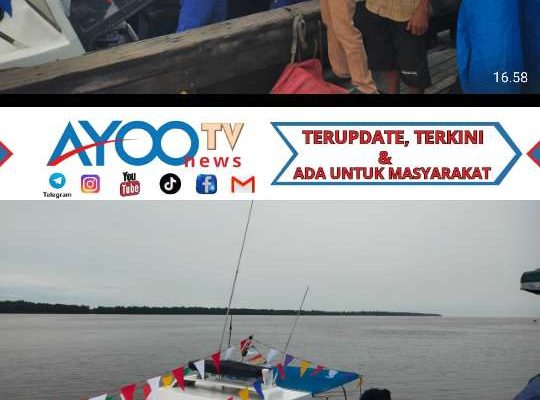 Satpolairud Polres Inhil Kibarkan Bendera Merah Putih di Kapal Rakyat Perairan Pulau Burung